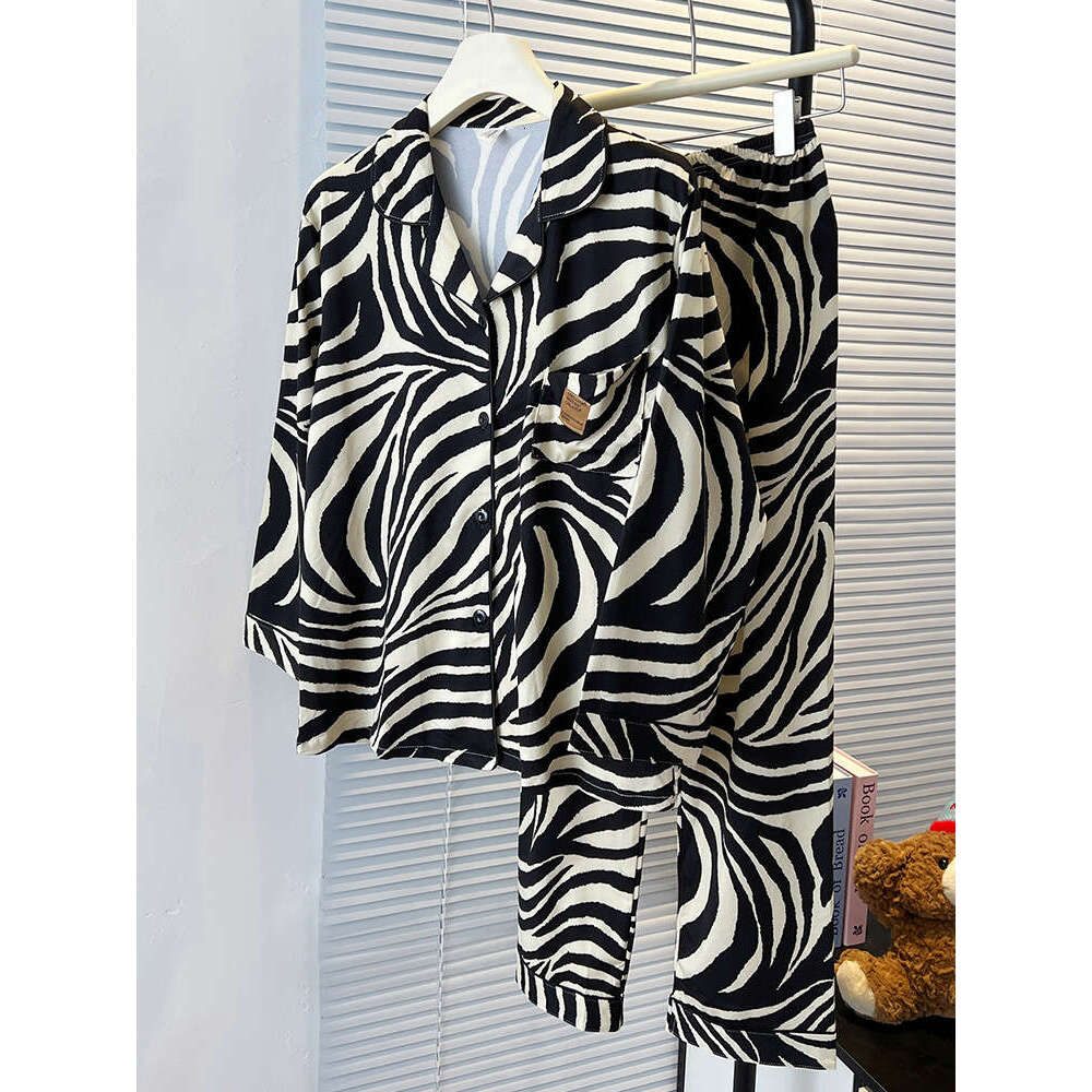 Homewear designer pajamas women long sleeve shirt Japanese Style Spring Autumn New High-End Camellia Print Loose Plus Size Slimming Long Sleeve Lounge