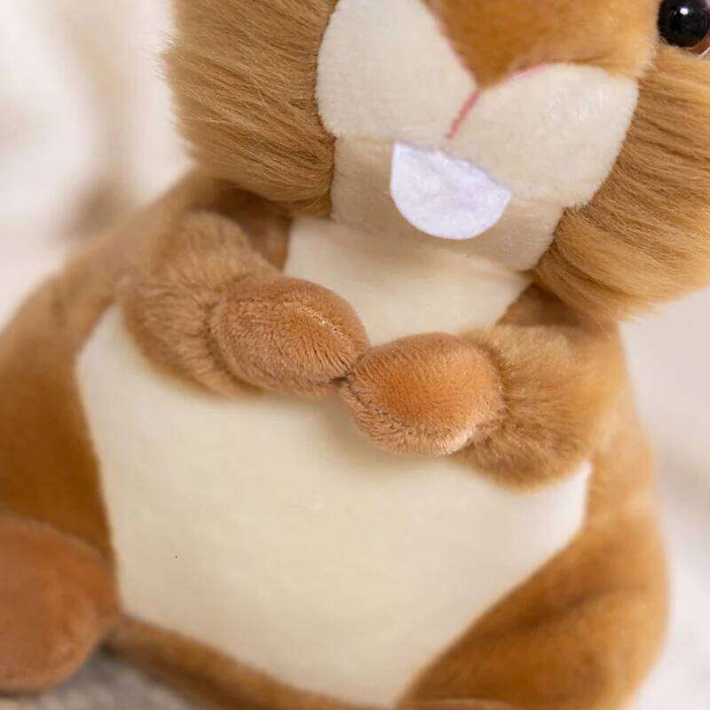 20cm Emulational Forest Animal Plush Toy Cute Brown Squirrel Stuffed Soft Toys Kawaii Plushies Gift For Girl Boy Y260128
