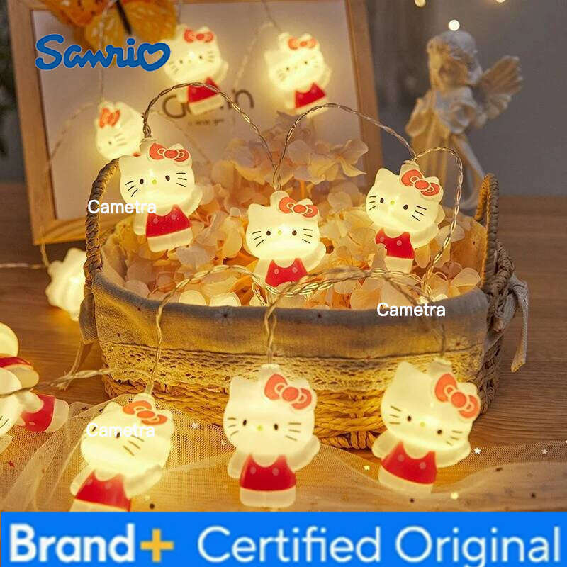 Sanrio Cartoon Hello Kitty Modeling Girls Bedroom Ambient Decorative Cute Cat Lights String H260128