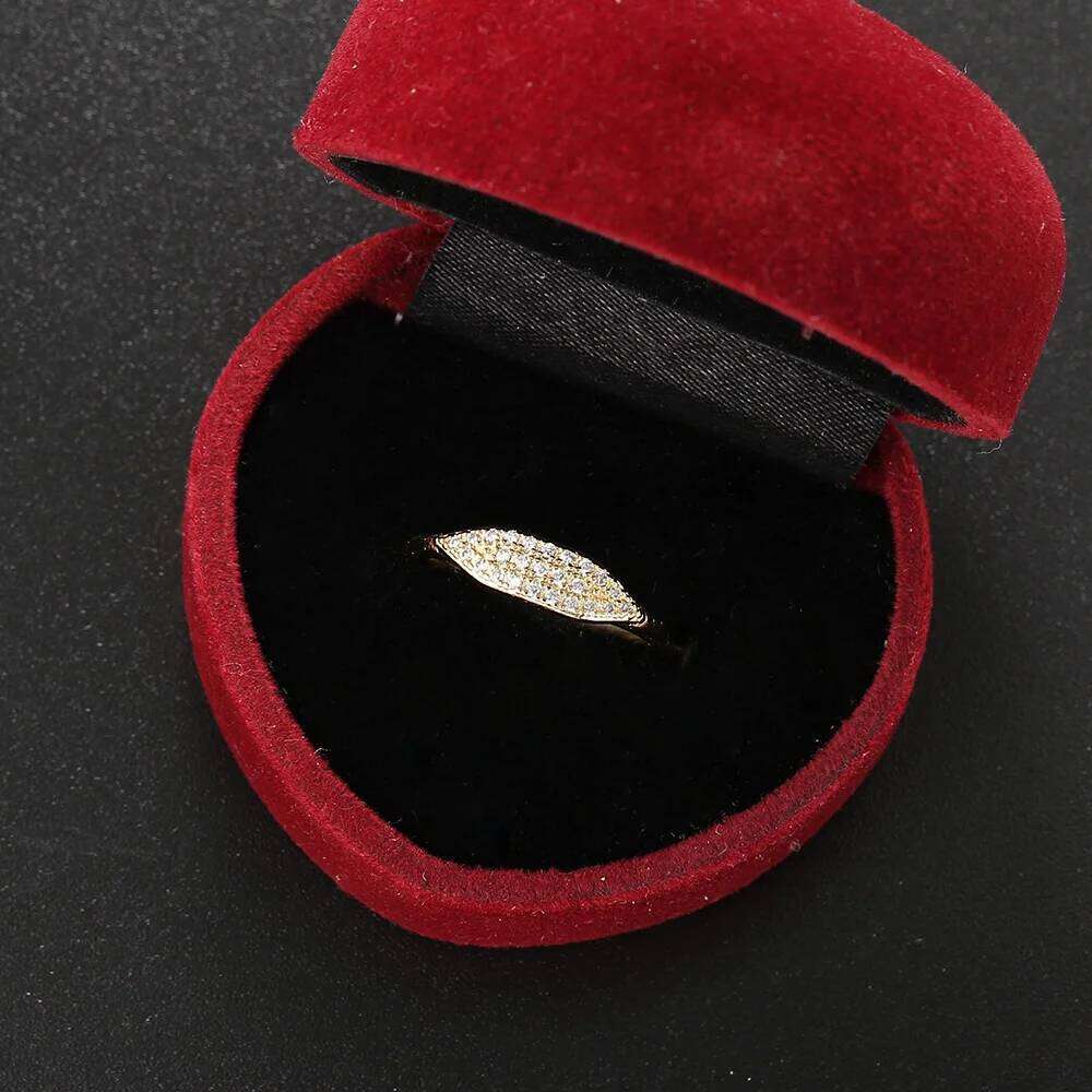 Minimalist Women's Stacking Rings Trendy Dainty Zirconia Gold Color Crystal Finger Accessories for Female Jewelry Wholesale R737 XJ260127