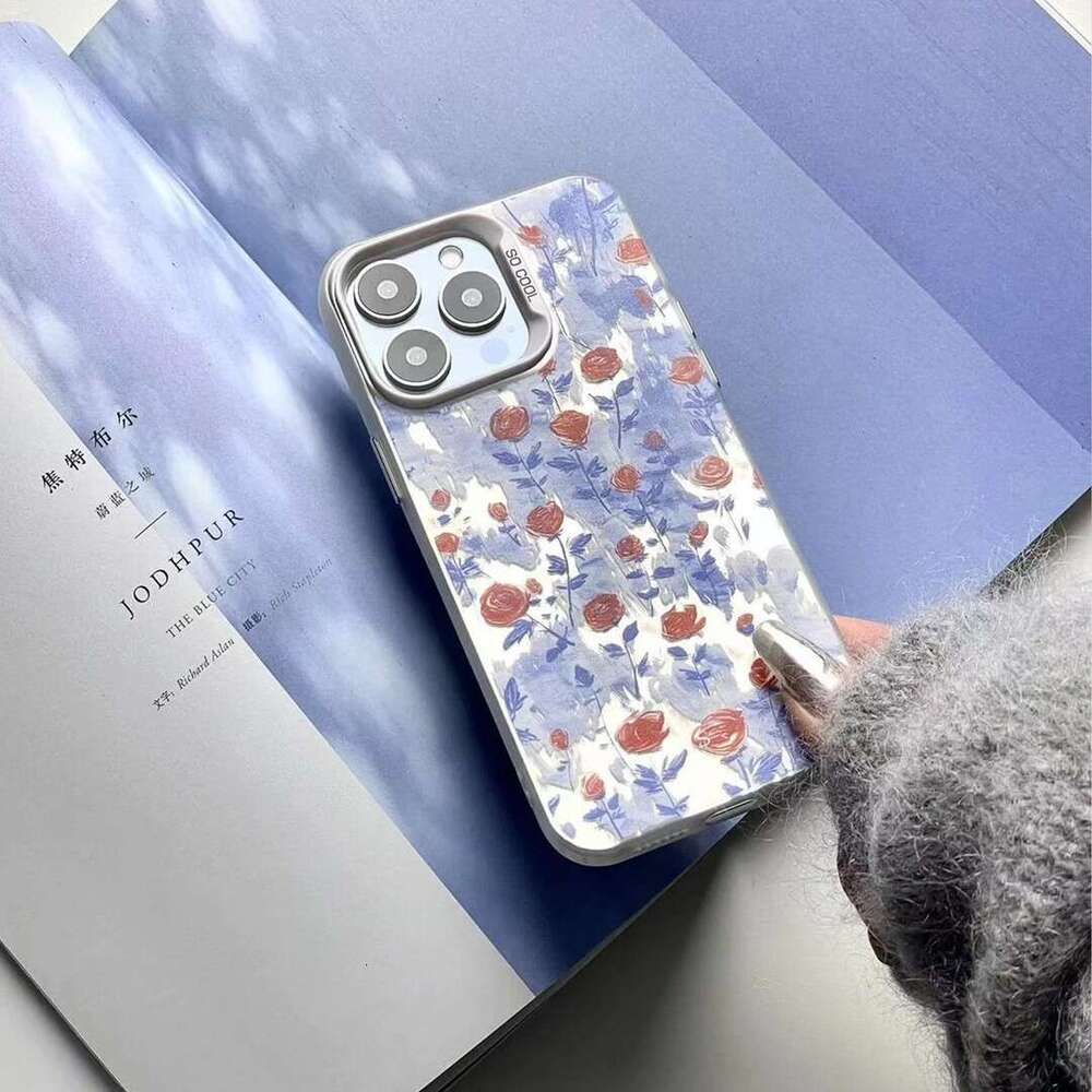 Blue Rose Compatible with Samsung S23 FE Phone Case S25 Ultra/Note 20/S24 Plus/S21/A06/A54 S260128