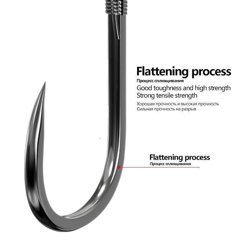 50PCS Barbless Hooks High Carbon Steel Material 1# 2# 3# 4# 5# 6# 7# 8# Crucian Preferred Fishhook Fishing Accessories Z260128