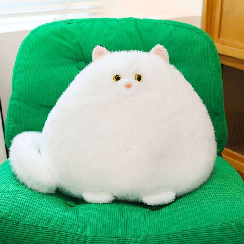 1pc 35cm/13.77in Cute fat plush toy nave doll children girl soothing cat gift Y260128