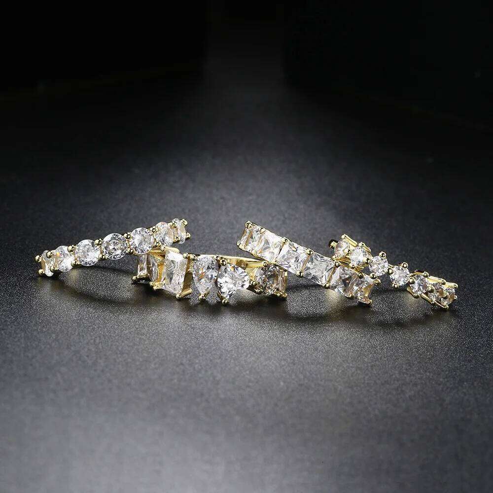 Simple Women's Ring Gold Color Geometry Cubic Zirconia Minimalist Stacking Rings Finger Accessories Female Jewelry Gifts R018 XJ260127