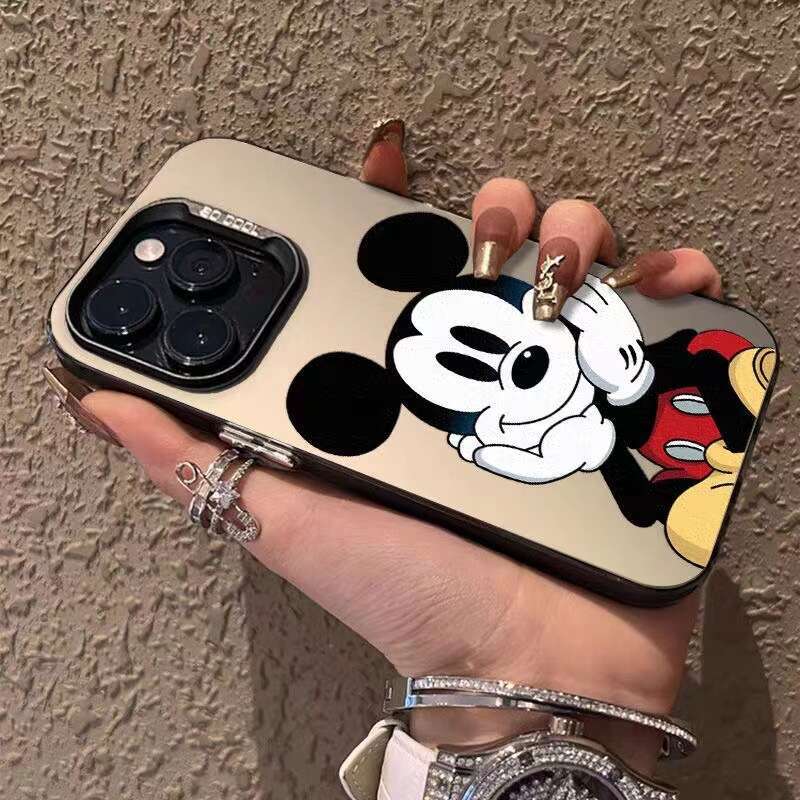 Suitable for Apple 16 Max Phone Case Cartoon Cute Mickey Minnie New iPhone 15 Pro Painted 14P S260128