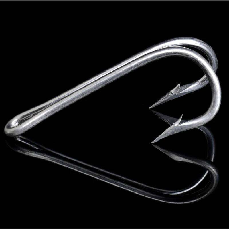 Stainless Steel Fly Tying Double Frog Bass Weedless Fishing Hook Fishhook for Soft Lure Jig Z260128