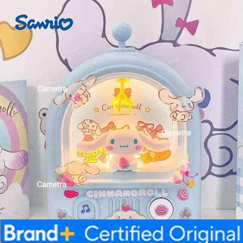 Sanrio Hello Kitty Kuromi Cinnamoroll Creative Cartoon Piggy Bank Night Light Room Decoration Usb Charging Port Children's Gifts H260128