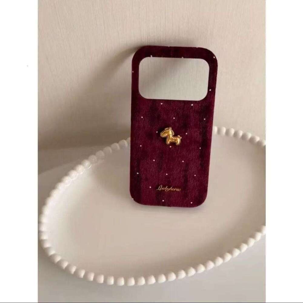 Year Golden Horse Collection Sparkling Diamond Velvet Women's for iPhone 17 Pro Max Apple 16 Phone Case 15 New Model S260128