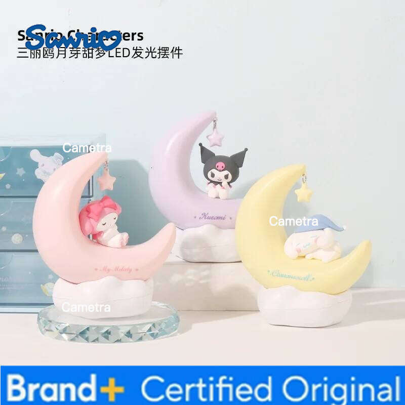 Sanrio Kawaii My Melody Moon Led Cute Girl Night Light Cartoon Light-up Ornament Children's Birthday Gift H26012811