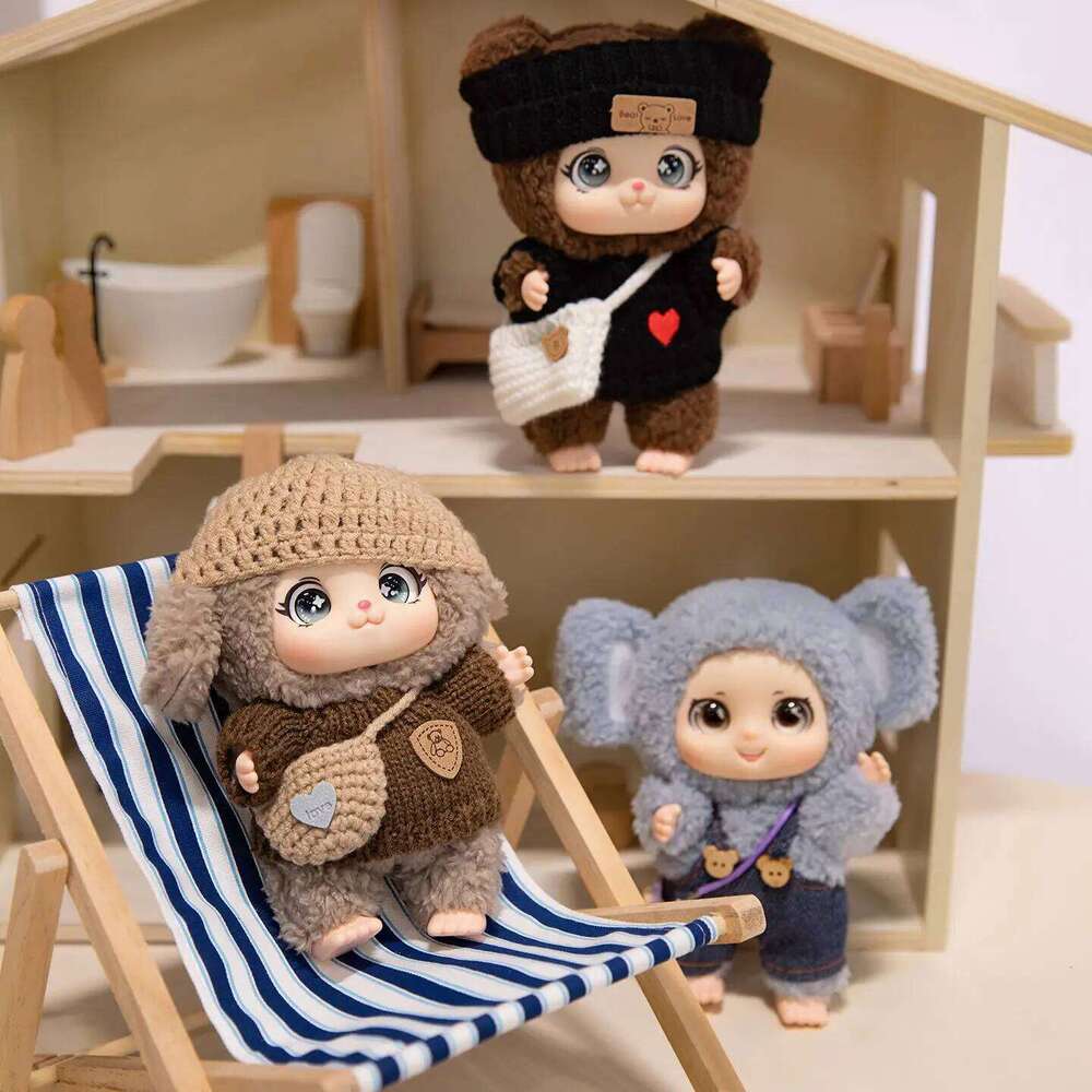 Cute and Fragrant Wear Clothes Animals Vinyl Face Plush Animal Toys Pendant Rabbit Bear Sheep Gift for Kids Hang Bag Y260128