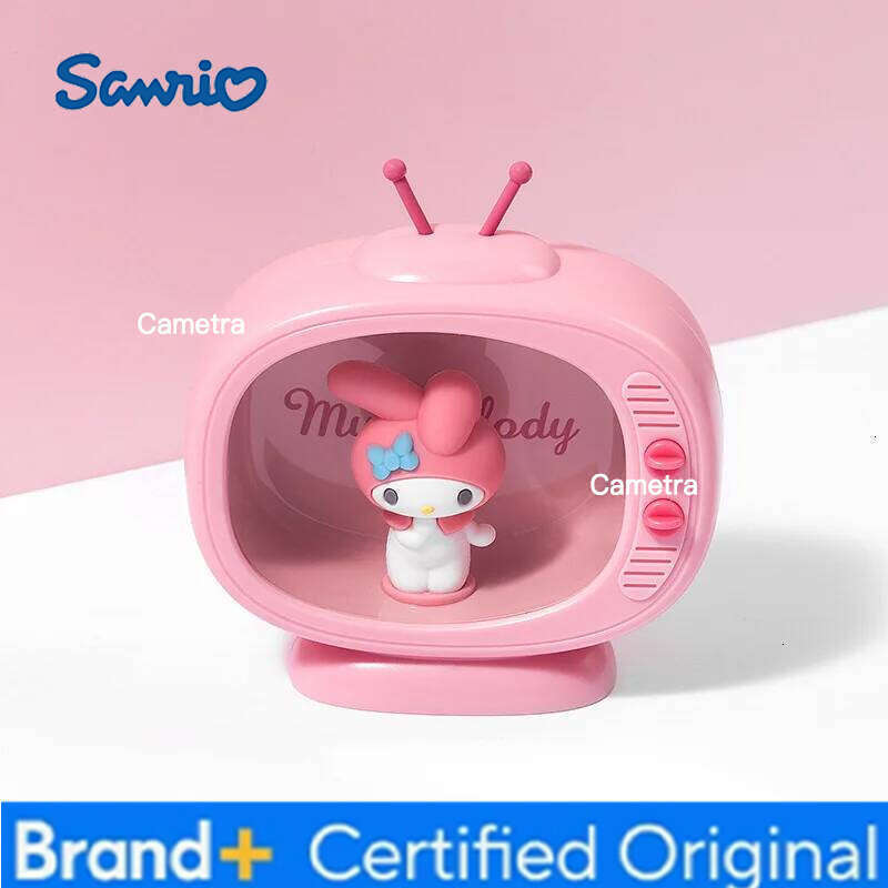 Sanrio Hellokitty Cinnamonroll Melody Night Light Tv-Shape Cute Crative Design Desk Sbedroom Bedside Lamp For Birthday Gift H260128