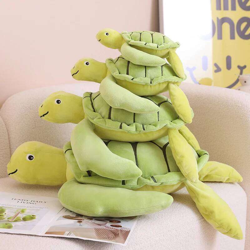 Cartoon Turtle Plush Toy Cute Green Stuffed Animals Tortoise Plushies Doll Pillow Kawaii Soft Kids Baby Accompany Toys Gifts Y260128