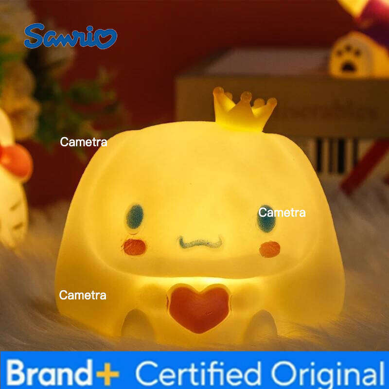 Sanrio Anime Night Light Figure Hello Kitty Kuromi Kawaii Cake Decorative Cinnamoroll Melody Children Birthday H260128