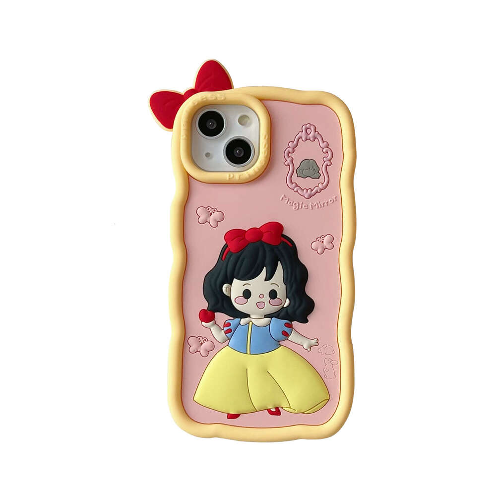 Cute Snow White Princess 3D Silicone Phone iPhone 13, Cartoon Soft Case for Apple 14, Shockproof S260128