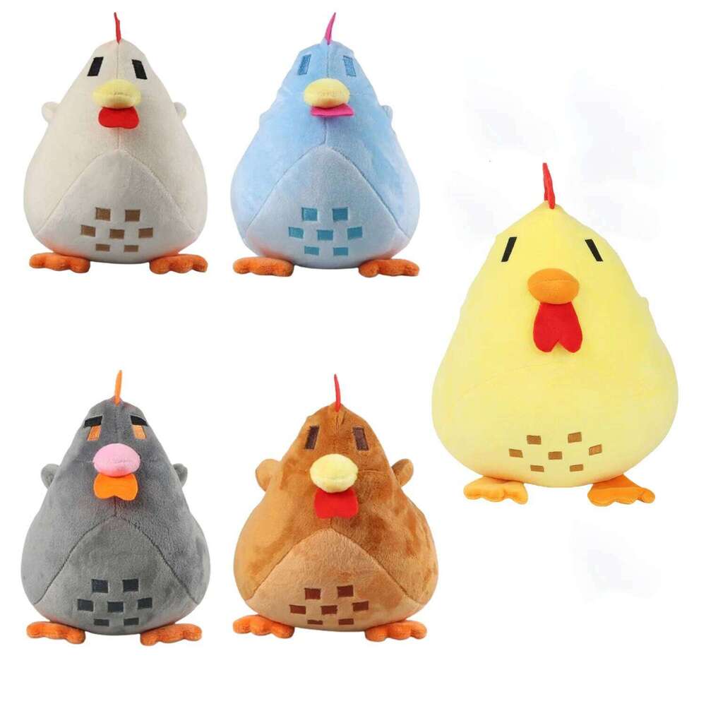 Plush Cartoon Game Soft Animal Chicken Pillow for Kids Accompany Toy Room Decor Y260128