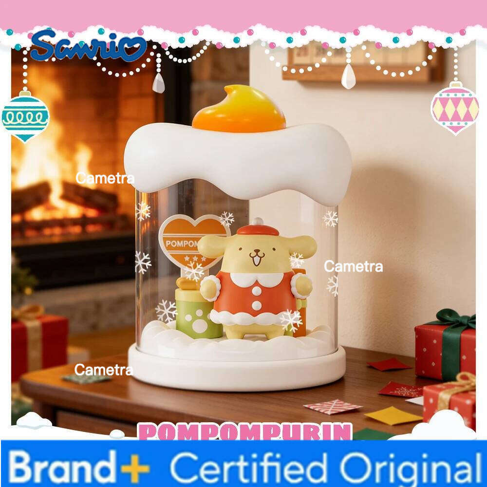 Sanrio Genuine Night Light Winter candles Luminous ornament Table Decor Home Display Holiday Gift For Kids Couples Cozy H26012811