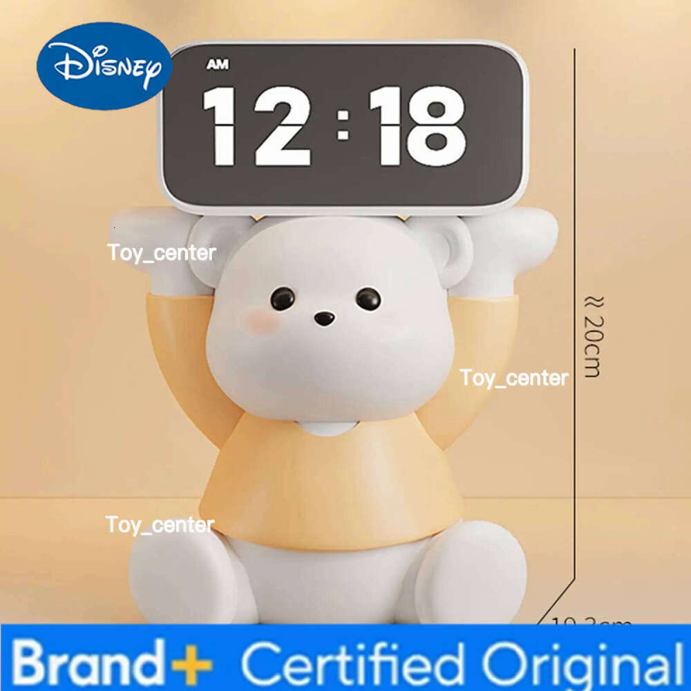 Disney Cute Kids Desk Gift Bear LED Digital Clock Resin Figurine Animal Sculpture for Bedroom Dorm Farmhouse Nursery Boys Girls H2601281