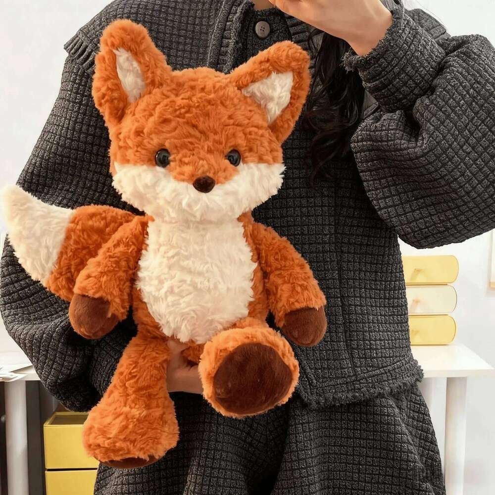 Fluffy Orange White Cartoon Design With Black Eyes, Perfect For & Comfort, Playtime Toy | Whimsical Pet Accessor Y260128