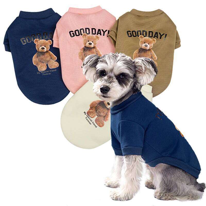 Dogs Winter Cute Cartoon Bear Shirt Puppy Clothes Pet Jacket for Small Medium Dog Cat Chihuahua Costume XJ260127