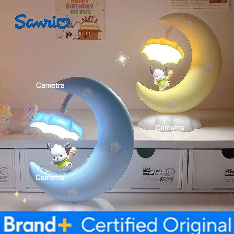 Sanrio Bedroom Night Light Table Cute Sleep Bedside Lamp for Girls Birthday Gift Kids Room Decor Desktop Lighting Decoration H260128