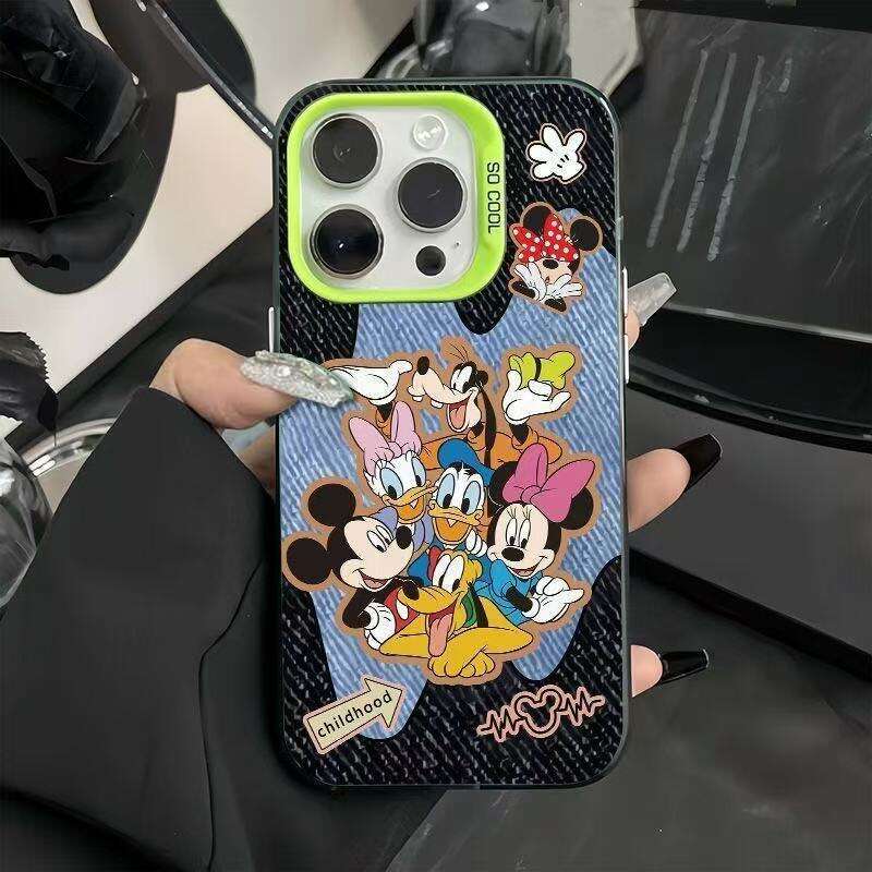 Cowboy Mickey Compatible with Apple Max Phone Case 17 Pro Niche Hot New Color Silver Anti-fall Ins S260128