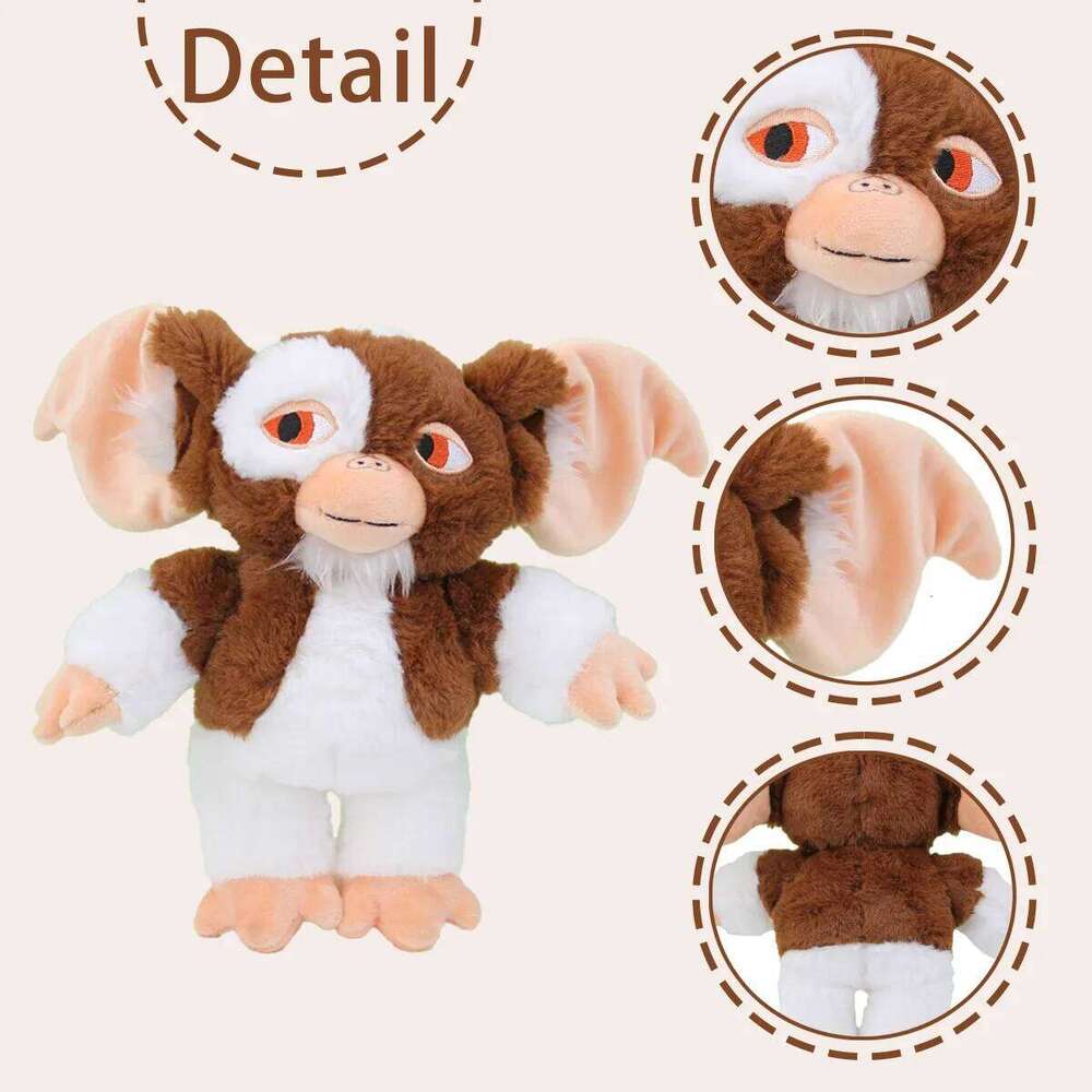 26cm Funny Gremlins Gizmo Plush Toys Soft Fluffy Movie Figure Stuffed Plushie Doll Cute Home Decoration Kids Boys Birthday Gifts Y260128