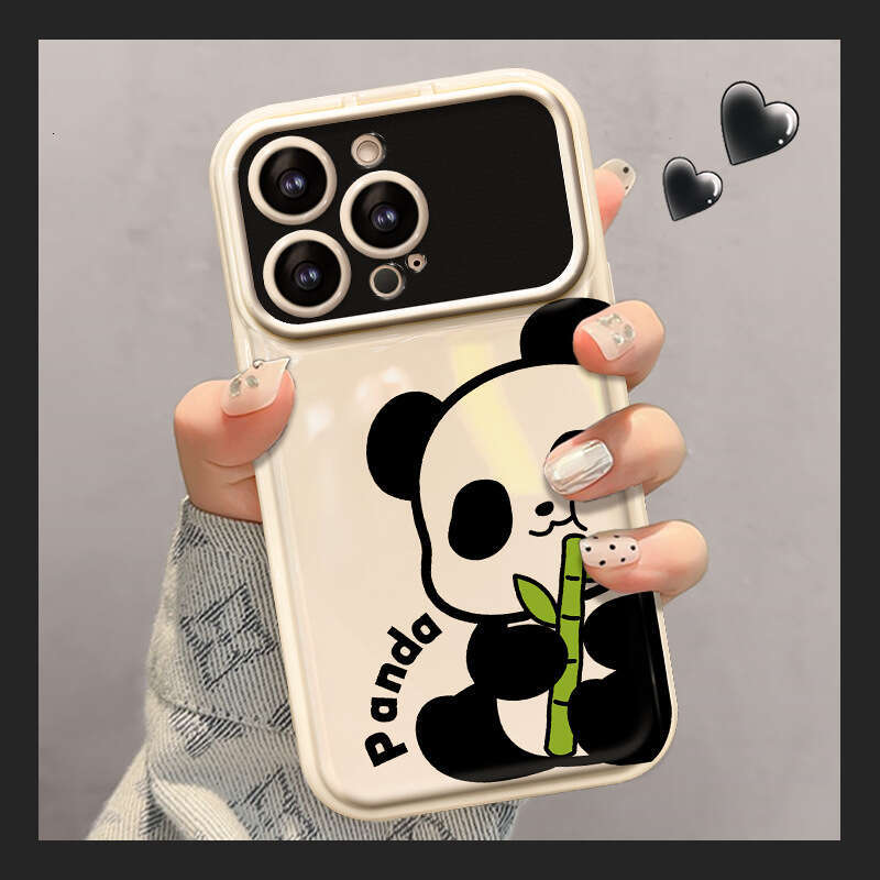 Cute Panda Lanyard Compatible with Apple 13 Pro Max Phone Case 16 Silicone Shockproof 15 Flip Cover Window 11 Full Coverage S260128