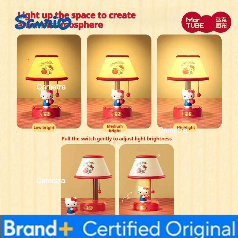 Sanrio New Hellokitty Desk Lamp Cartoon Cute Bedroom Sleep Atmosphere Nightlight Bedhead Desktop Ornament Birthday Gift H2601281