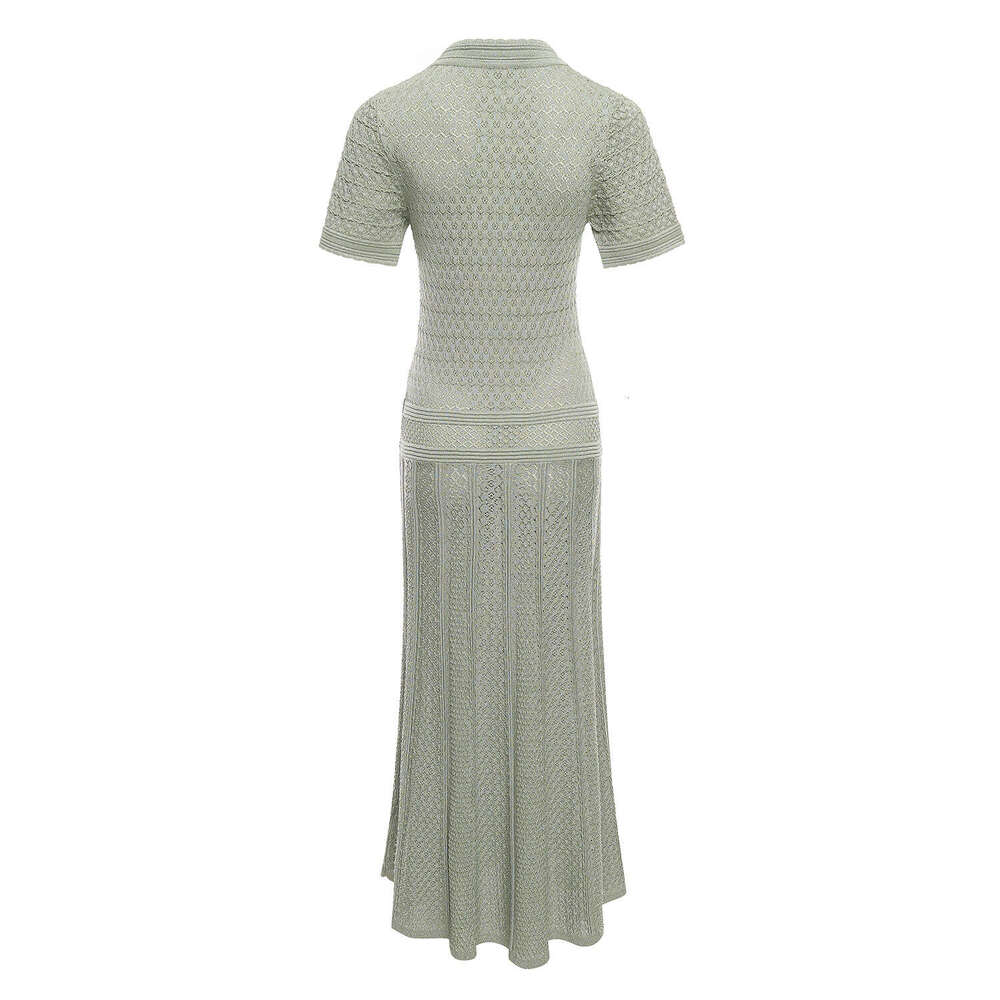 2026 Spring/Summer New Cutout Pattern Round Neck Single breasted Elegant Fashion Long Dress for Children