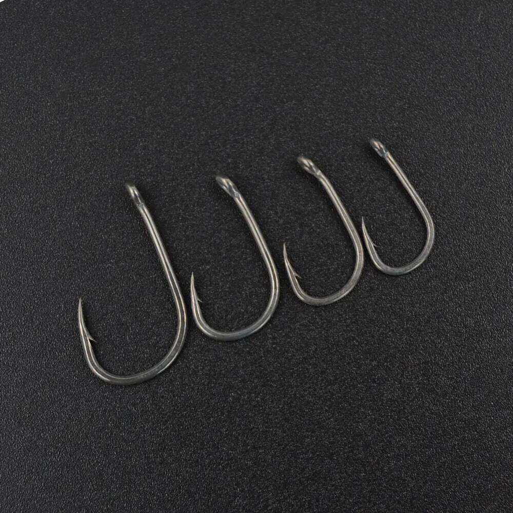50Pcs Carp Fishing Barbed Hook High Carbon Steel Ring Eye Fishhook size 2468 Z260128