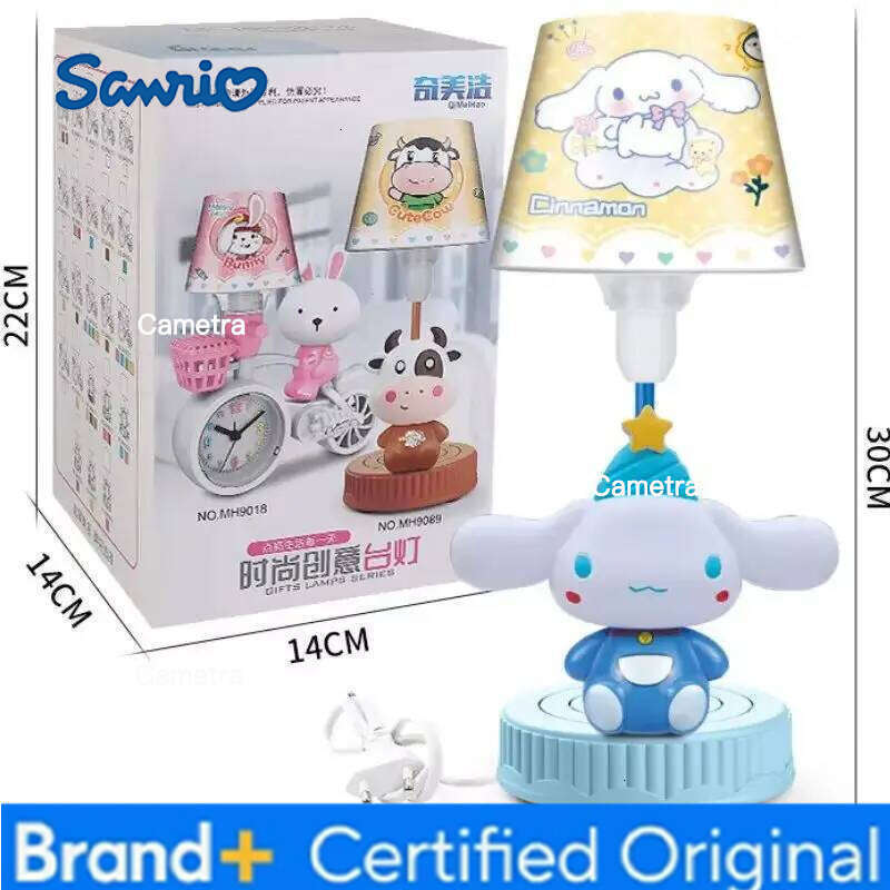 Sanrio Hello Kitty Kawaii Bedside Lamp Kuromi Cinnamorol Anime Student Plug In Charge Night Light Girls Cartoon Christmas Gifts H260128