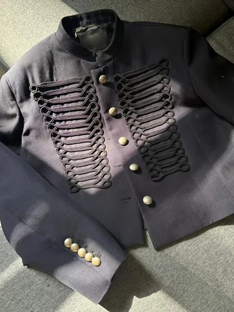 Chic Single-breasted Womens Jackets Long Sleeve O-neck Solid Female Coats 2026 Spring Street Fashion Loose Lady Outwears 260128