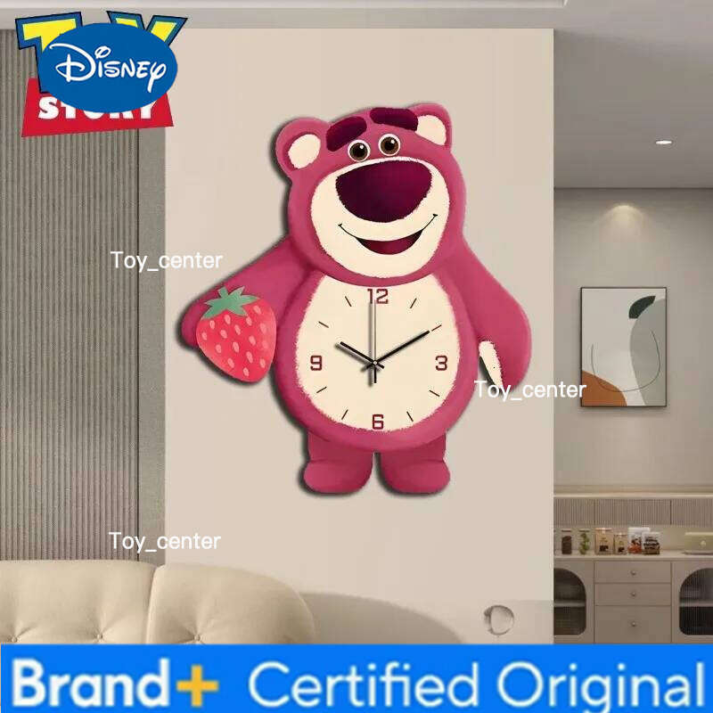 Disney Toy Story Lotso living room, bedroom, simple, modern, cute, creative, cartoon shape, fashionable decoration, wall clock H260128