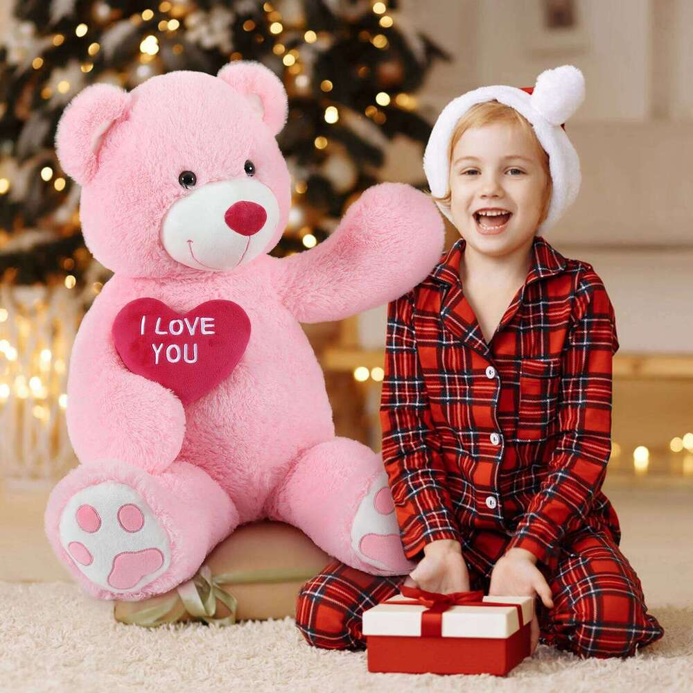 MaoGoLan Big with I Love You Red Heart, 36" Cuddly Large Teddy Bear Gift for Kids,Boyfriend,Girlfriend.Wife Y260128