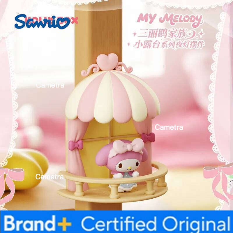 Sanrio New Genuine Stock Family Small Terrace Series Night Light Blind Box Refrigerator Magnet Ornament Cute Toys Birthday Gifts H260128