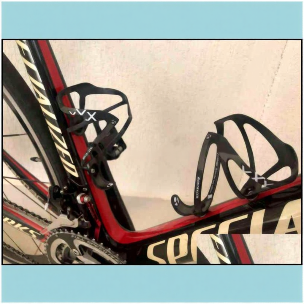 Water Bottles Cages Bicycle Accessories Cycling Sports Outdoors 2 Pcs S Fl Carbon Fibre Bottle Cage Holder With Package Matte Fi