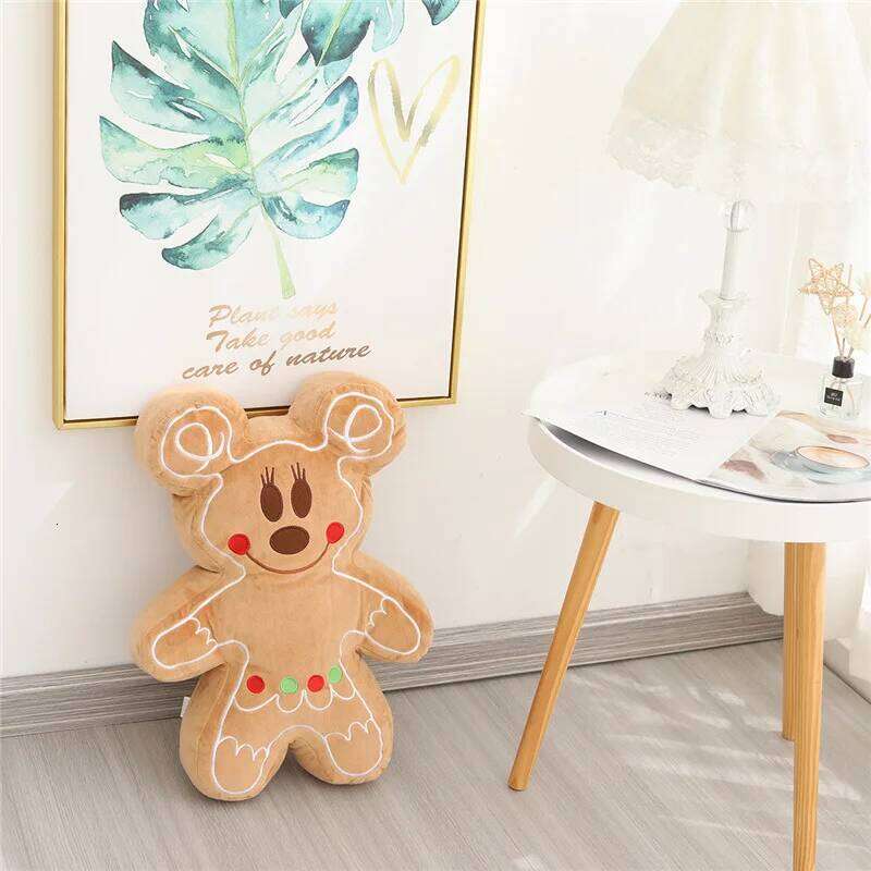 1pc 30cm/11.81in Cute soft gingerbread biscuit man, doll, pillow, cushion, car ornament, pendant Y260128