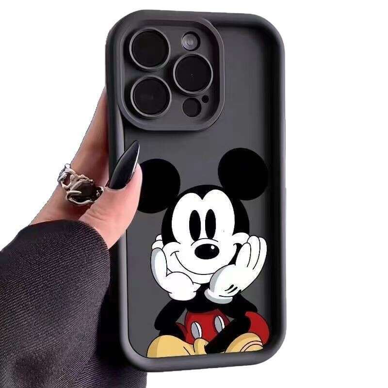 Mickey Holding Face Case for Apple 17 iPhone 16 New 15 Pro Cartoon 14 Cute 13 Full Coverage S260128