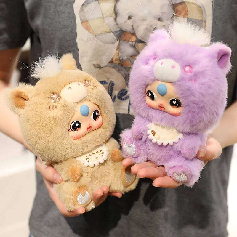 Cute Colorful Cartoon Pony Vinyl Face Stuffed Plush Toys Creative Surprise Birthday Gifts Toy Kid Bag Pendant Decor Y260128