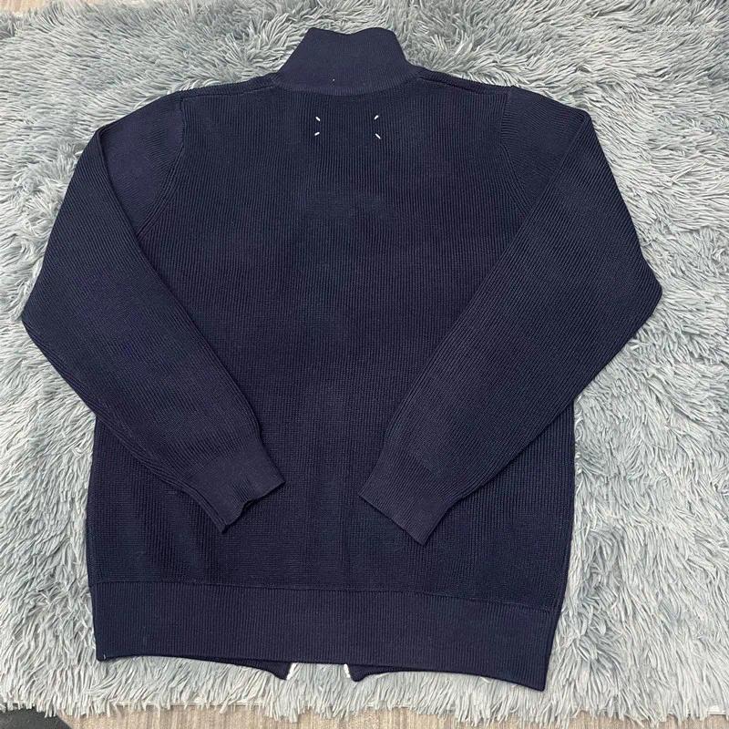 Men's Jackets Autumn Winter Men Loose Casual Knit Sweater Zipper Semi High Neck Long Sleeve Cardigan Lazy Comfortable Warm Fashion Top