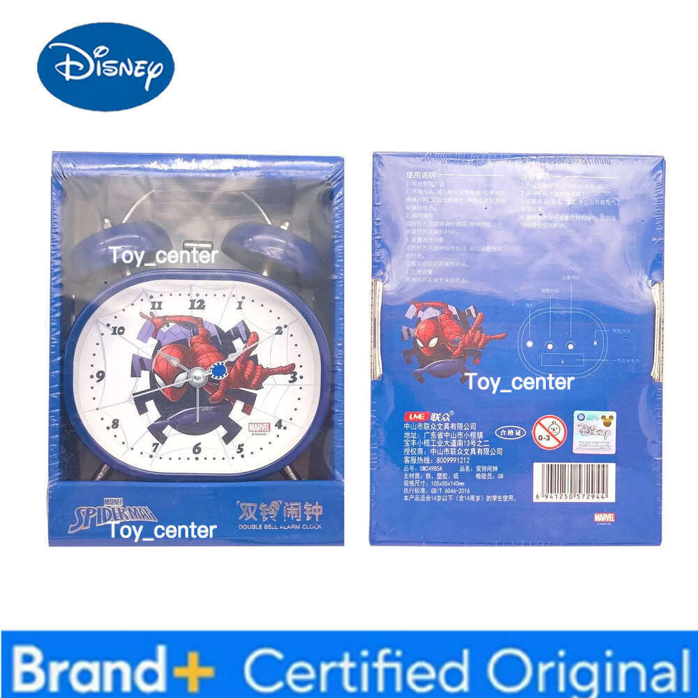 Disney Alarm Creative Retro Student Cartoon Mickey Mouse Metal Luminous Double Bell Pointer Clock Christmas Gift H260128