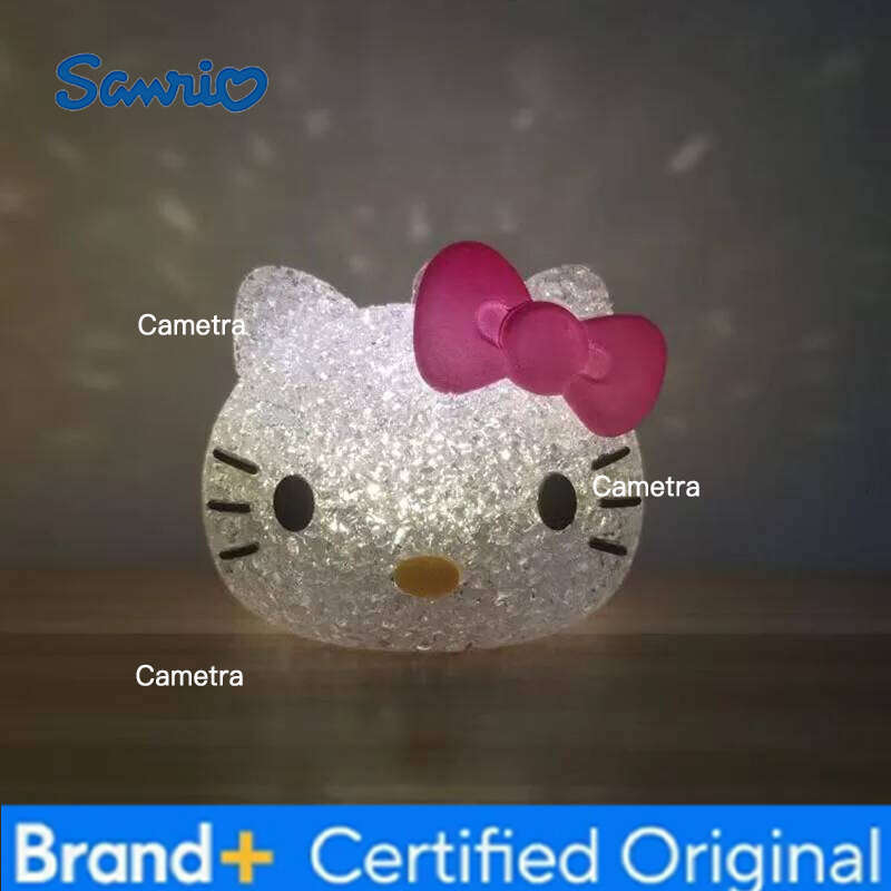 Sanrio New Anime Melody Hello Kitty Kuromi Cinnamoroll Night Light Children Toy Lamp Kawaii Doll Ornament Kids Birthday Gift H260128