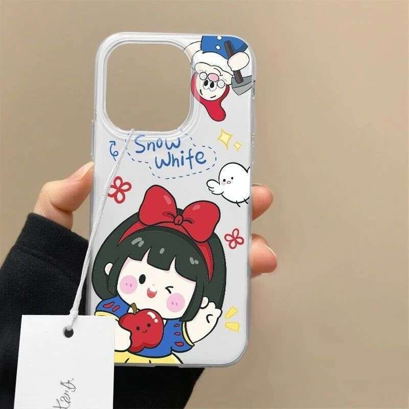 Snow White Princess Compatible with Apple 17 Pro Max Phone iPhone 16 Fun 15 Cute 14 Hard Case 13 New Model S260128 155