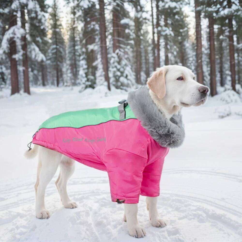 Winter Warm Dog Clothes Waterproof Large Dogs Jacket High Collar Pet Clothing Vest Reflective For German Shepherd 5XL XJ260127