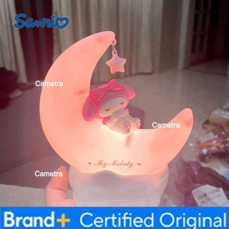 Sanrio Kawaii My Melody Moon Led Cute Girl Night Light Cartoon Light-up Ornament Children's Birthday Gift H260128