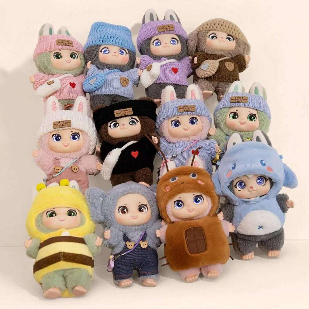 Cute and Fragrant Wear Clothes Animals Vinyl Face Plush Animal Toys Pendant Rabbit Bear Sheep Gift for Kids Hang Bag Y260128