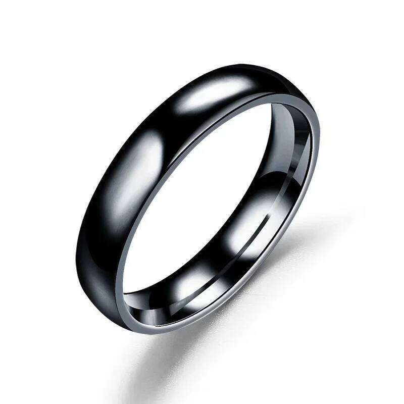 Simple 2mm 4mm 6mm Titanium Ring Women Men Prevent Allergy High Polished Wedding Rings Stainless Steel Couple Finger Jewelry XJ260127