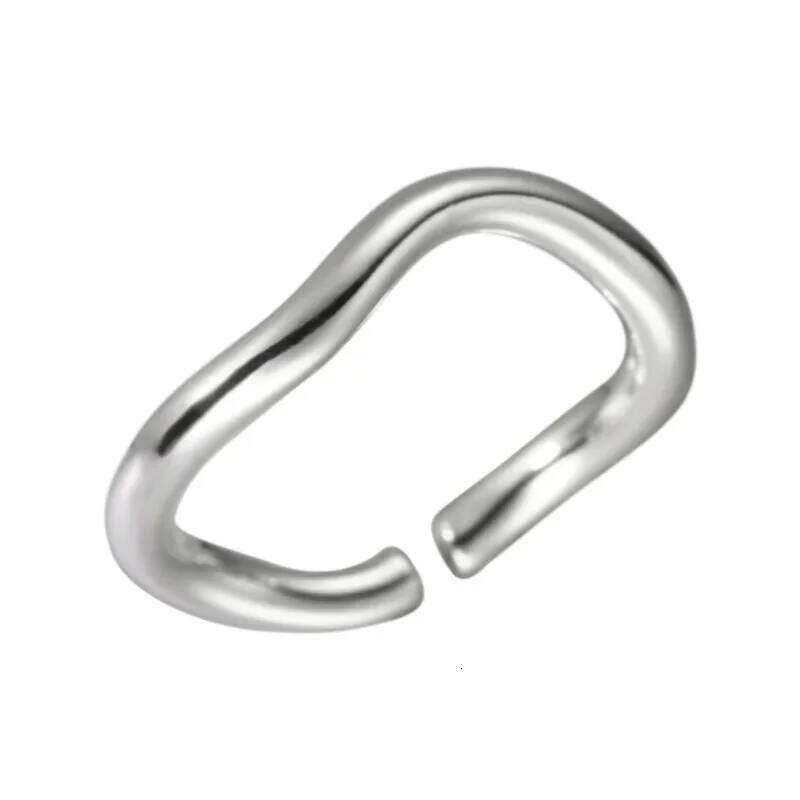 925 Sterling Wavy Line Open Rings for Women Ladies Elegant Luxury Silver Color Jewelry Accessories Wholesale Jewellery XJ260127