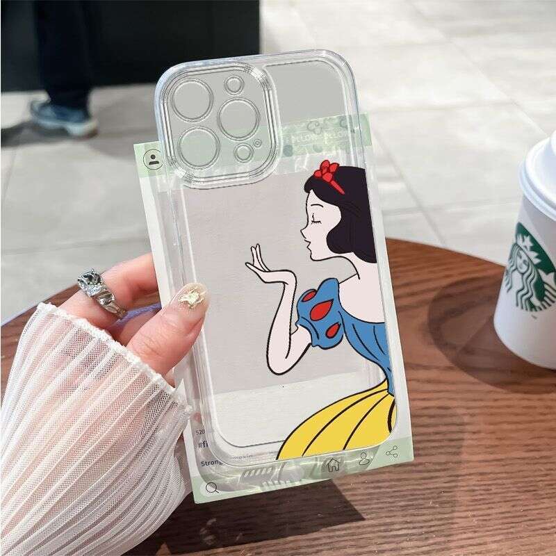 Snow White Compatible with Apple 16 Plus Phone Case iPhone 15 New 14 ROMAX/13/12/11 Transparent S260128