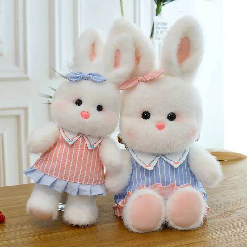 1pc 35cm/13.77in New Fashion Nini Rabbit Plush Toy Cute Bunny Ragdoll Pillow Doll Kids Gifts Y260128